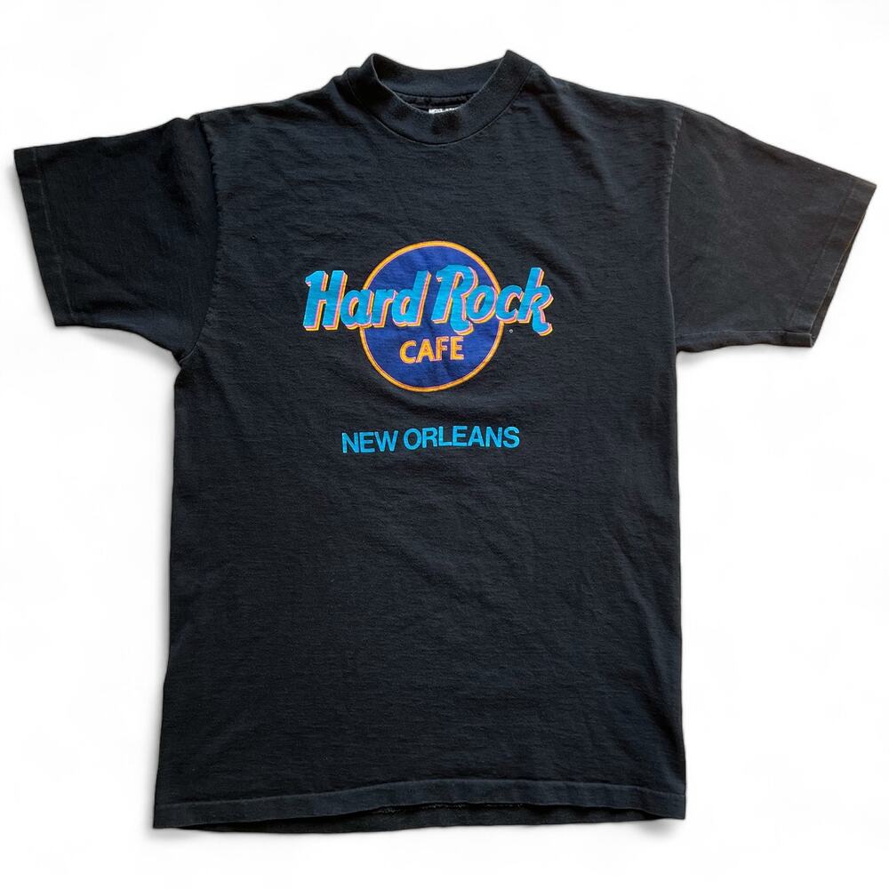 Vintage 90s Hard Rock Cafe New Orleans Single Stitch Restaurant T Shirt L Black
